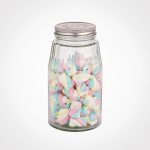 ظرف شیشه ای درب استیل سایز 1